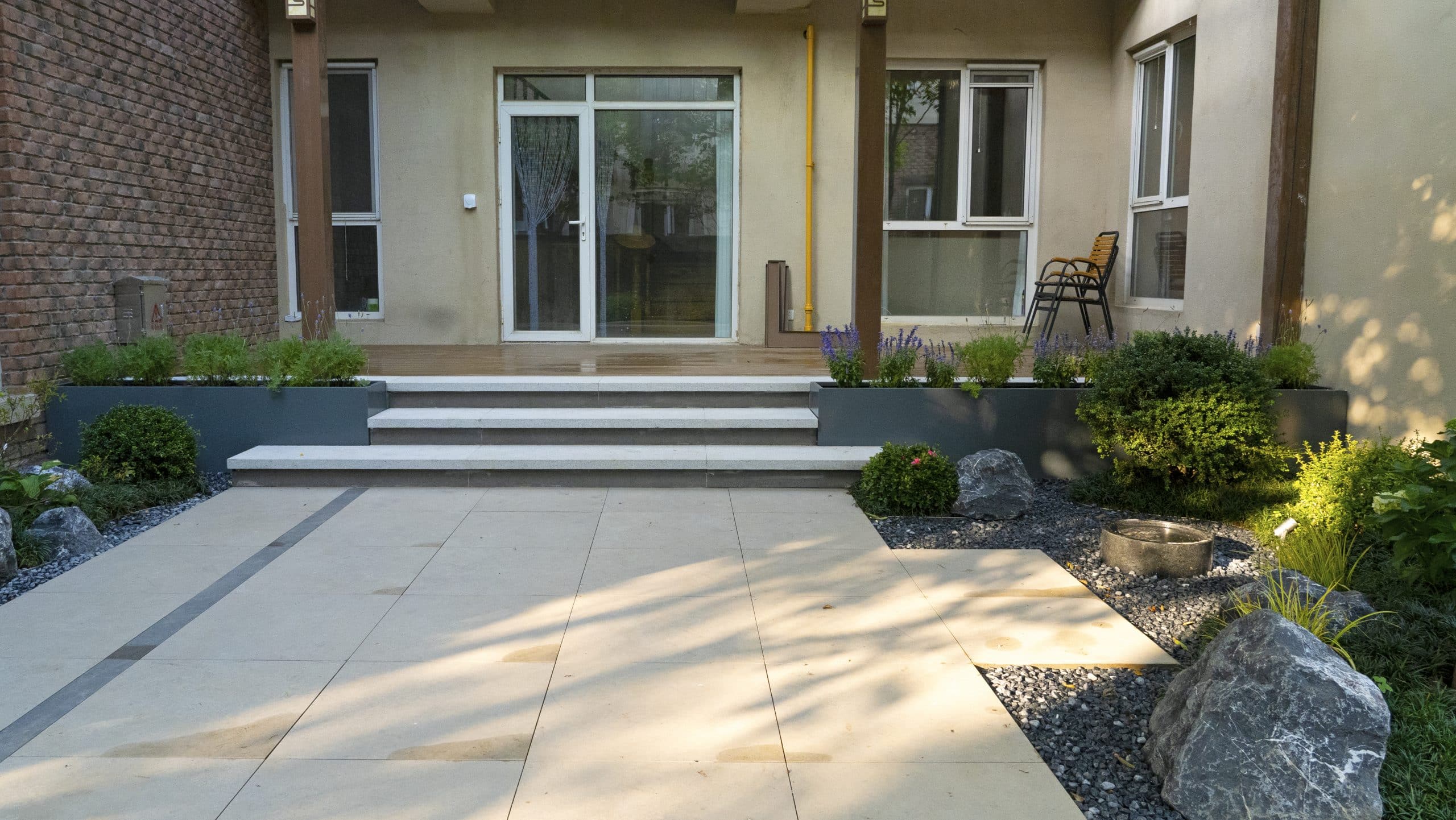 即墨庭院設(shè)計(jì)施工實(shí)景|225㎡現(xiàn)代自然庭院-海信.溫泉王朝